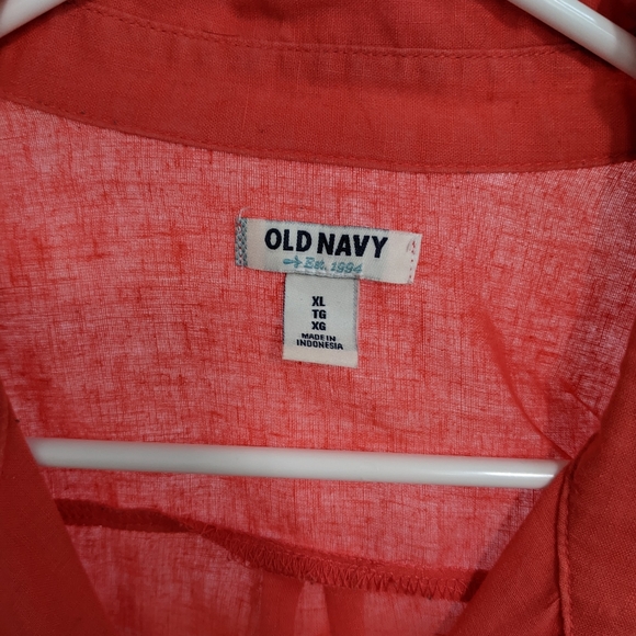 Old Navy Half Button Roll Sleeve XL Tunic - Picture 2 of 4